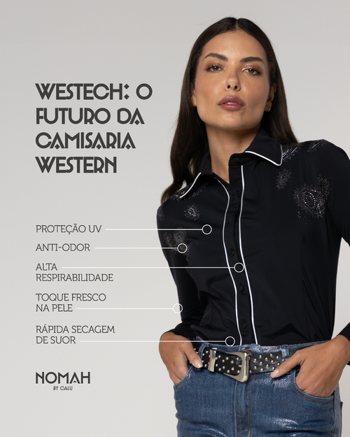 Camisa Tecnológica Texas Preta