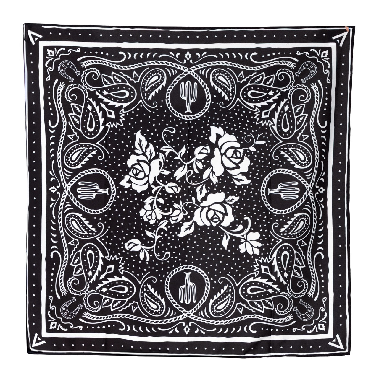 Lenço Country Side Preto e Branco