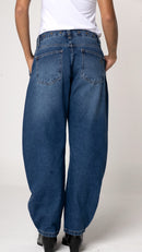 Calça Jeans Barrel Escura