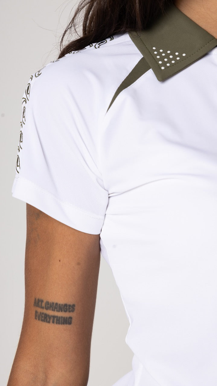 Polo Nomah Dream Branca e Verde