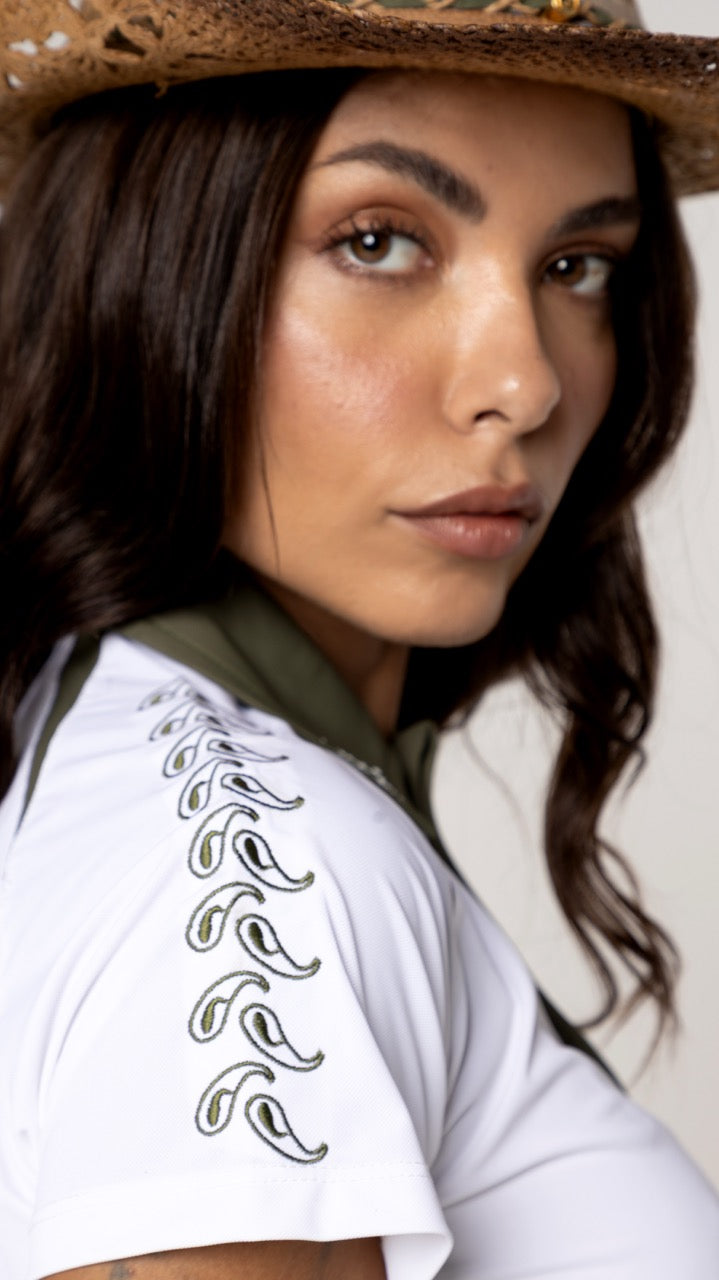 Polo Nomah Dream Branca e Verde