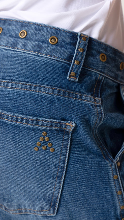 Calça Jeans Barrel Escura