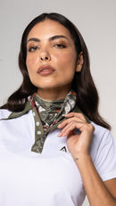 Lenço Western Chic Verde e Terracota