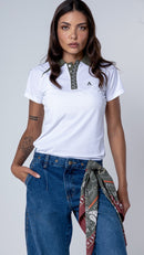 Lenço Western Chic Verde e Terracota