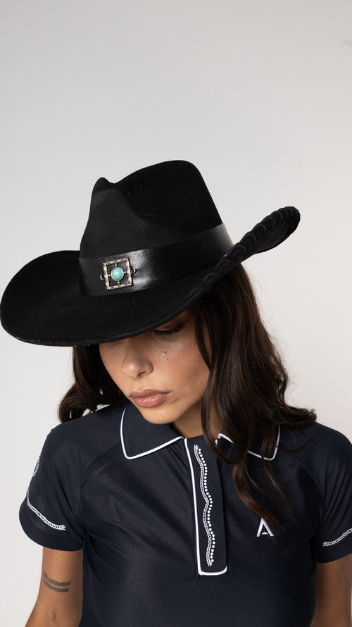 Chapéu On the Rocks Preto e Turquesa