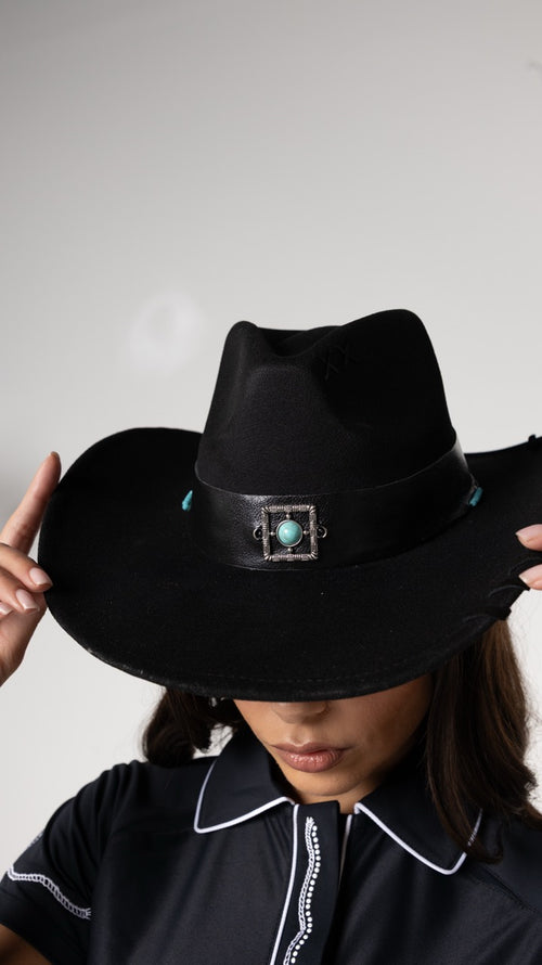 Chapéu On the Rocks Preto e Turquesa