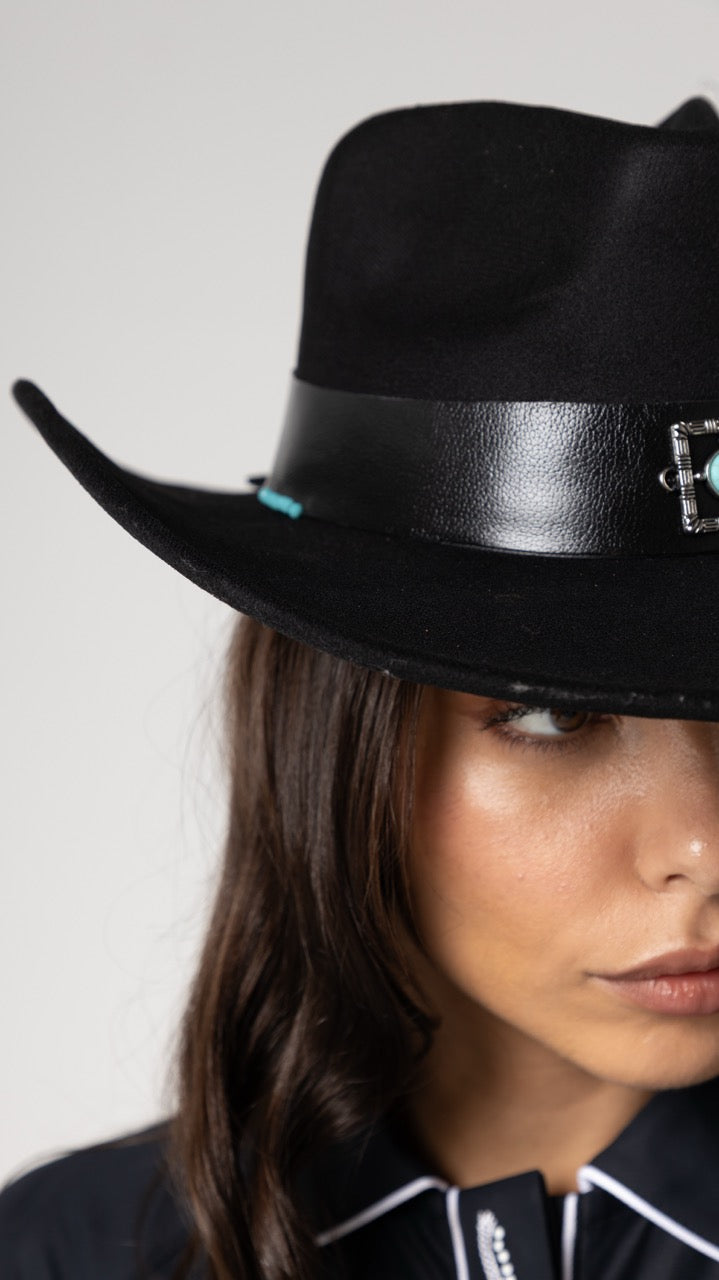 Chapéu On the Rocks Preto e Turquesa