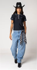 Lenço Country Side Preto e Branco