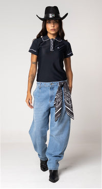 Lenço Country Side Preto e Branco