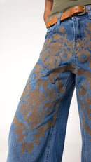 Calça Jeans Wide Leg Max Escura