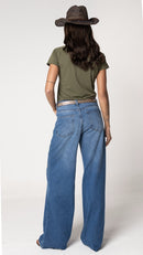 Calça Jeans Wide Leg Max Escura