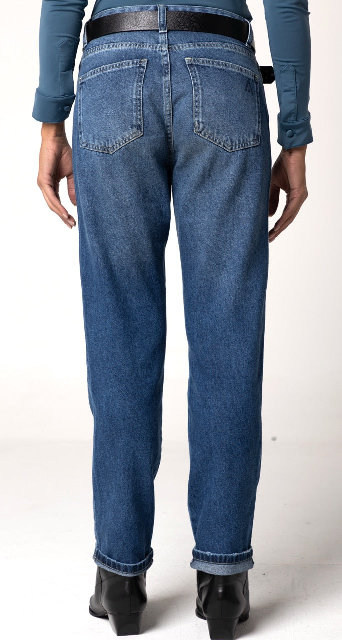 Calça Jeans Reta Escura