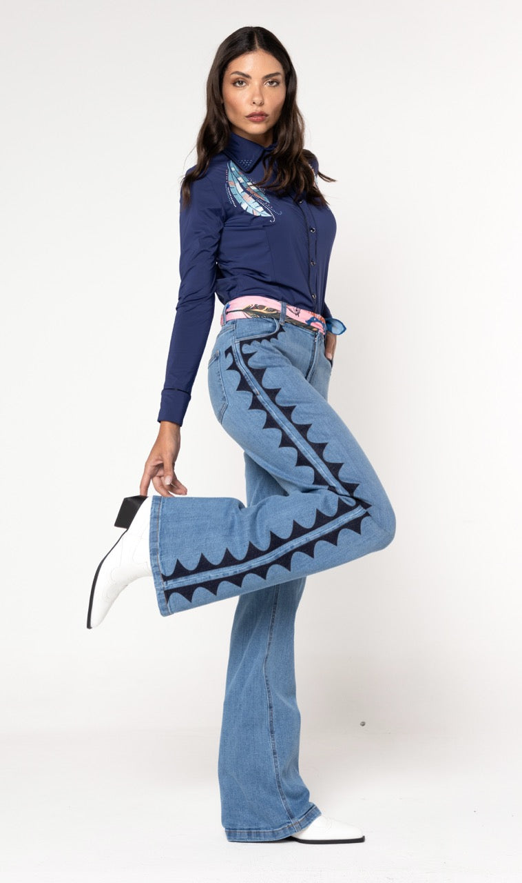 Calça Jeans Flare Clara