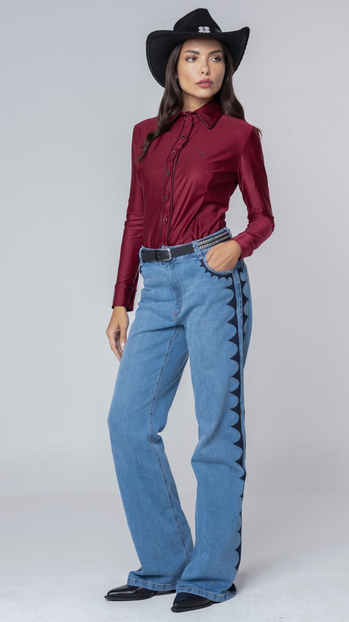 Camisa Tecnológica Texas Vinho