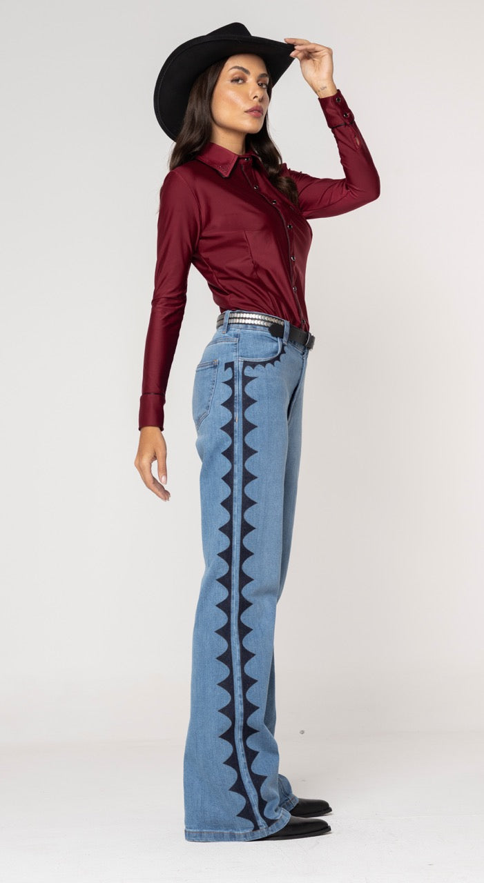 Camisa Tecnológica Texas Vinho