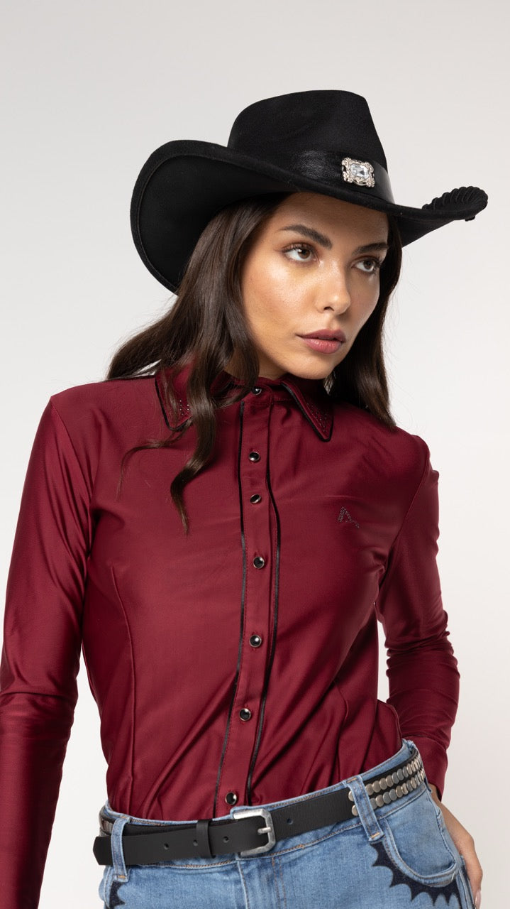 Chapéu On the Rocks Preto e Vermelho