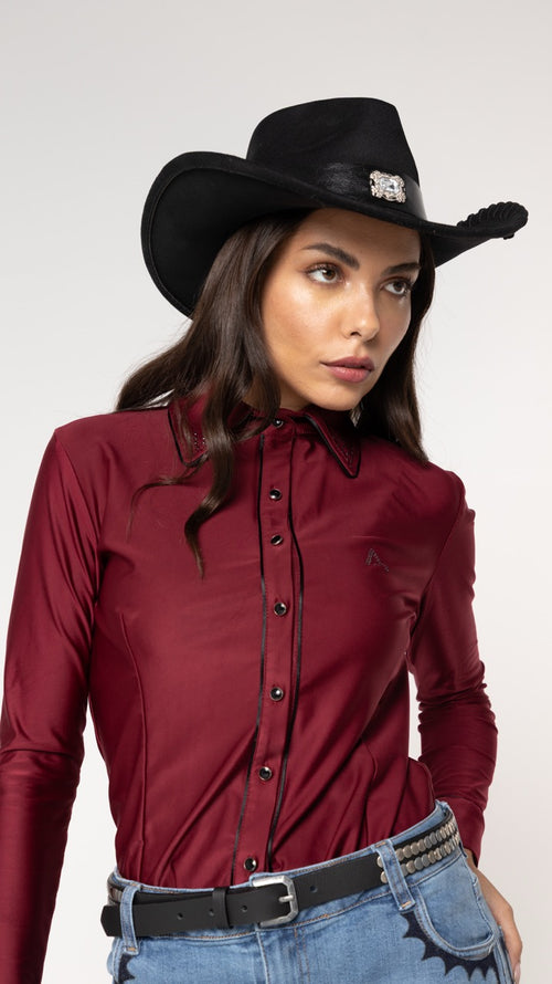 Chapéu On the Rocks Preto e Vermelho