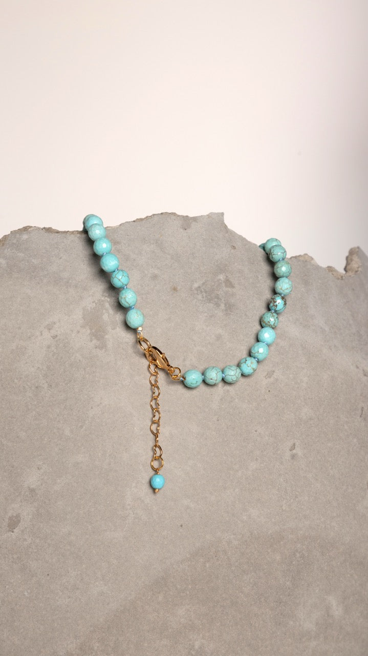 Colar Wildfire Turquesa e Cinza