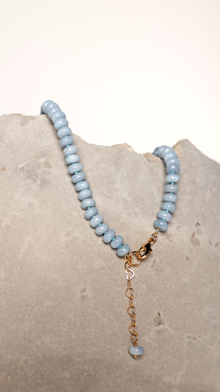 Colar Midnight Bloom Azul Claro