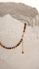 Colar Wildfire Marrom e Turquesa