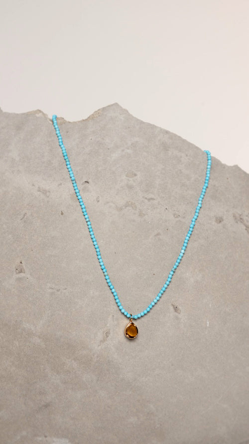 Colar Blue Spirit Turquesa e Dourado