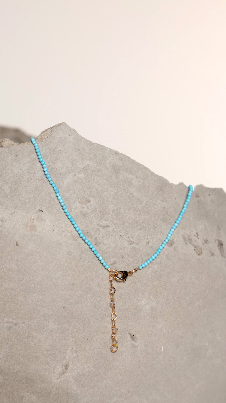 Colar Blue Spirit Turquesa e Marrom