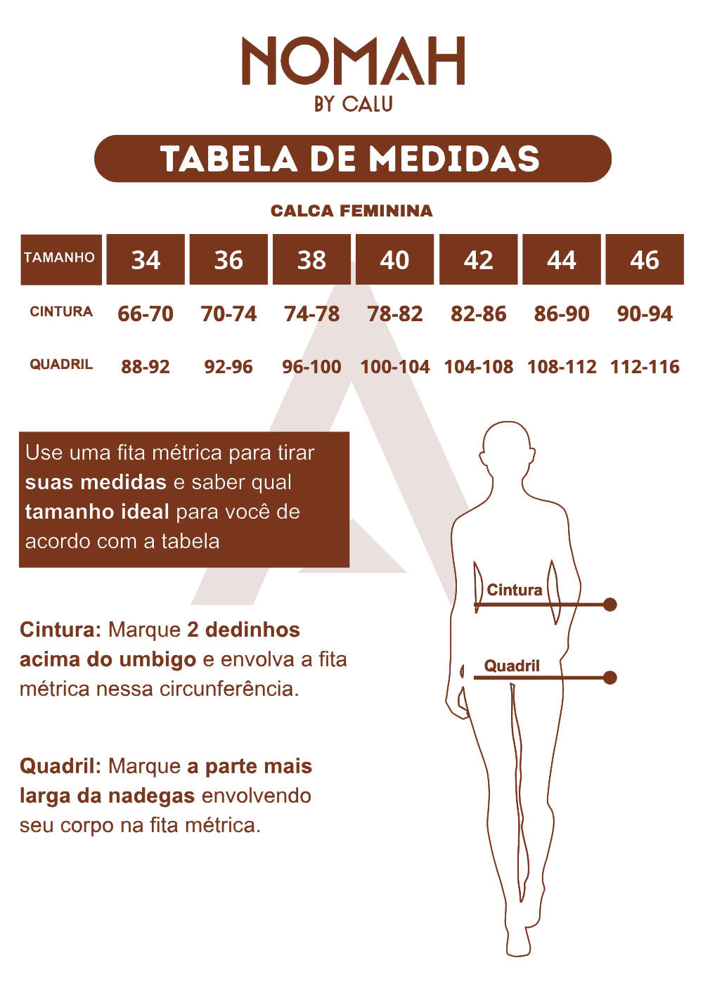 Tabela de Medidas